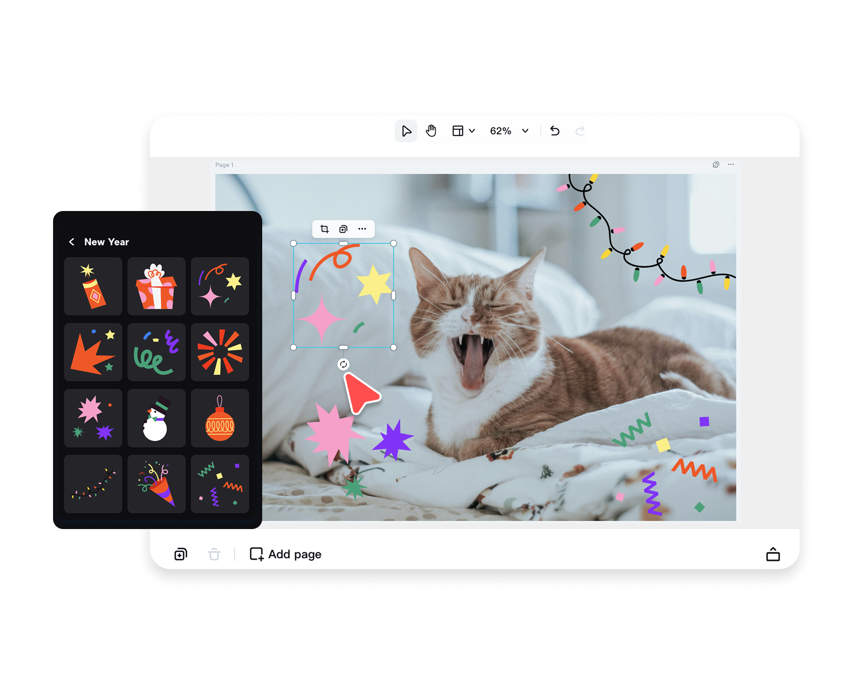 add stickers to photos